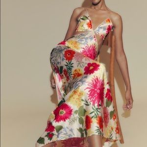 Reformation Poppies Silk Dress